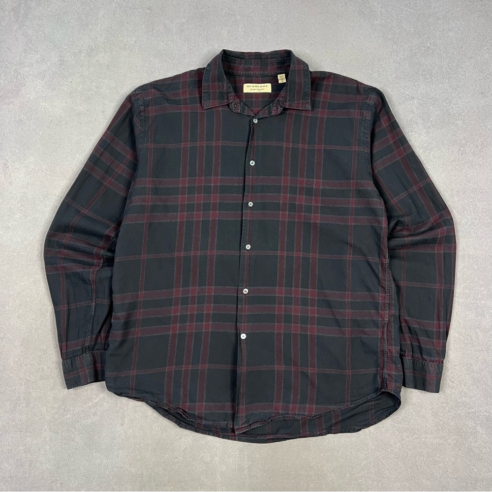 Men's Black and Red Plaid Shirt